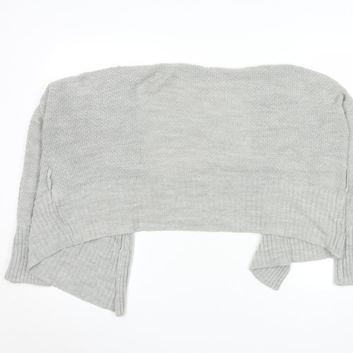 PrettyLittleThing Women’s Grey Knit Open Cardigan Size M
