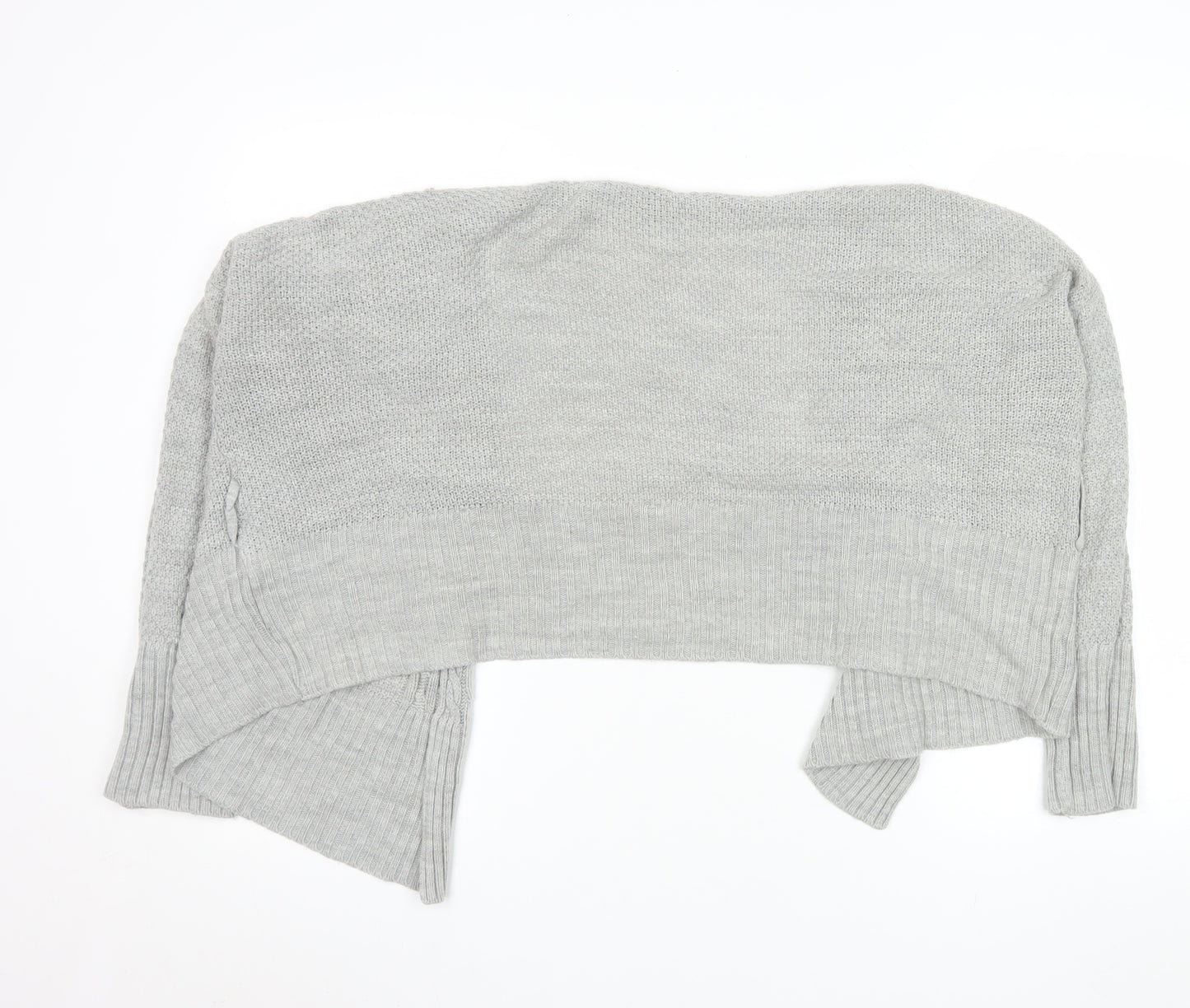 PrettyLittleThing Women’s Grey Knit Open Cardigan Size M