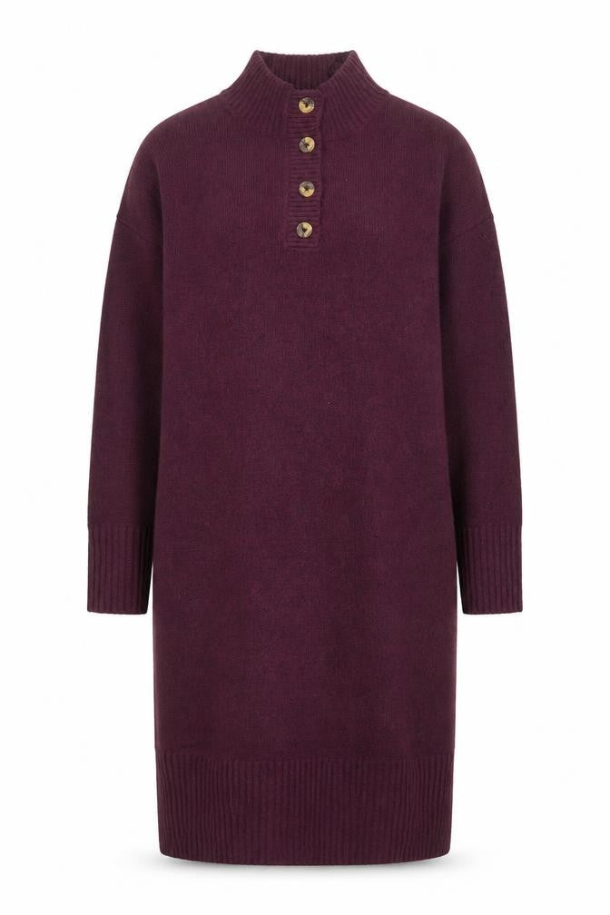 Nutmeg Women’s Purple Jumper Dress Size 12-14 High Neck Knit