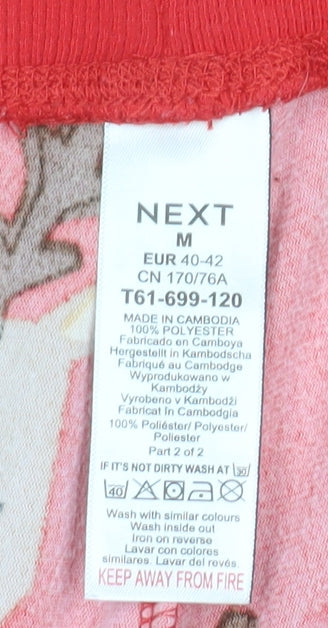 Next Womens Red Reindeer Christmas Pyjama Set Size 12