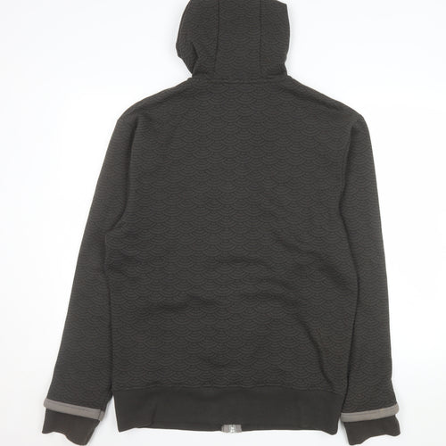 JINX Mens Grey Hooded Button Jacket Medium Cotton Blend Casual Coat