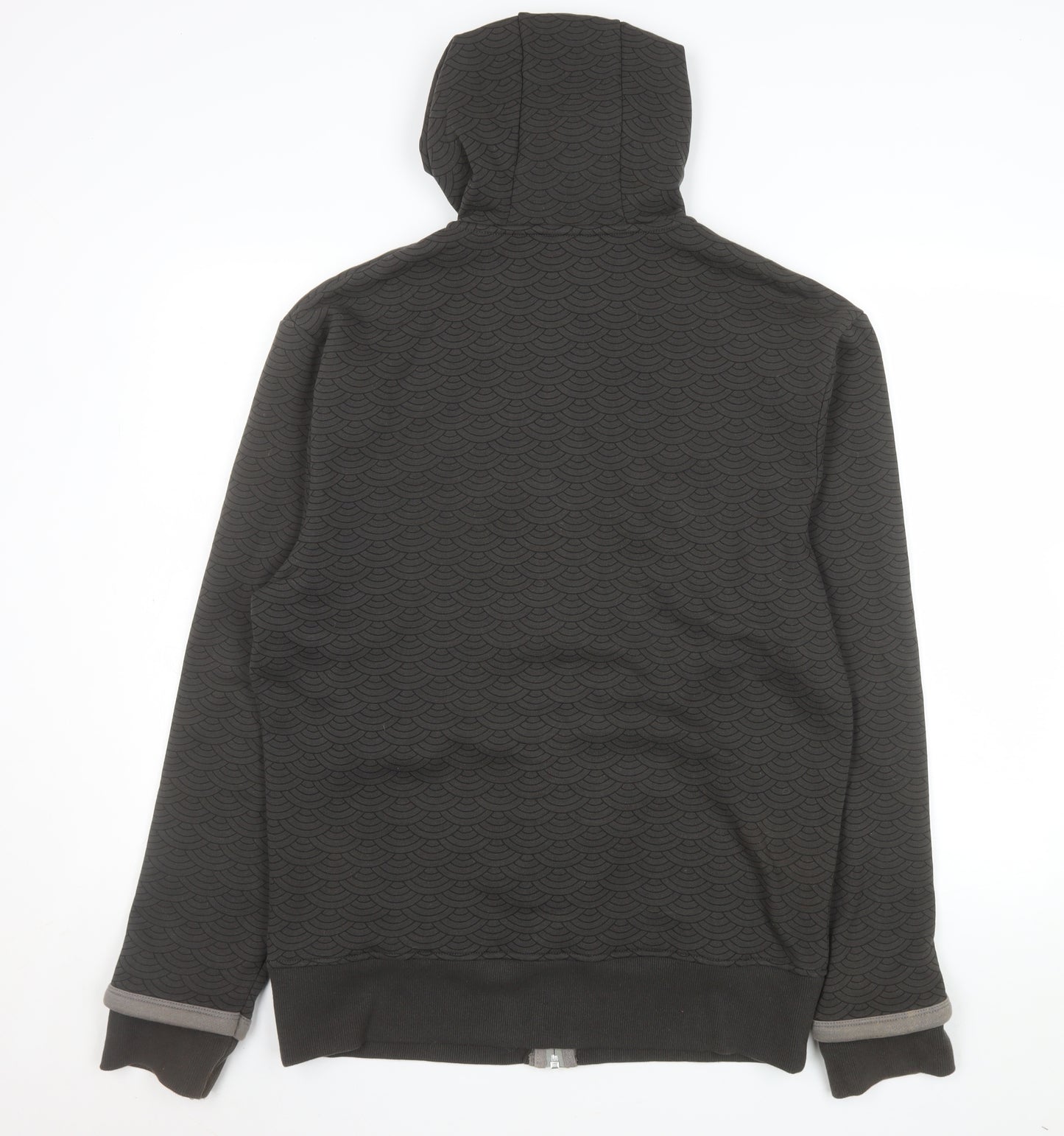 JINX Mens Grey Hooded Button Jacket Medium Cotton Blend Casual Coat