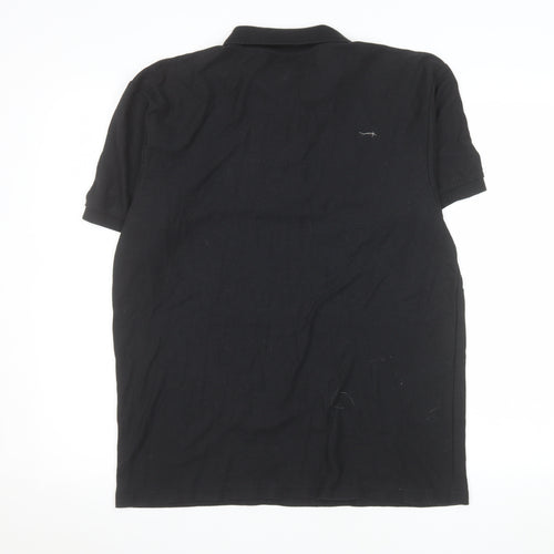 Fruit of the Loom Men's Black L Polo Shirt Cotton Blend