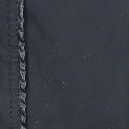 Fluid Womens Black Faux Fur Hooded Parka Coat Size 12