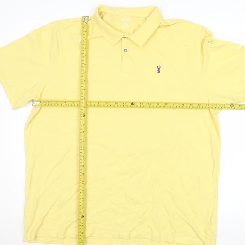 NEXT Men’s Yellow 2XL Cotton Stretch Polo Shirt