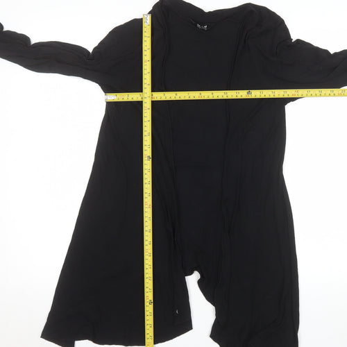 k & d Women's Black Long Sleeve Open Coatigan UK 12