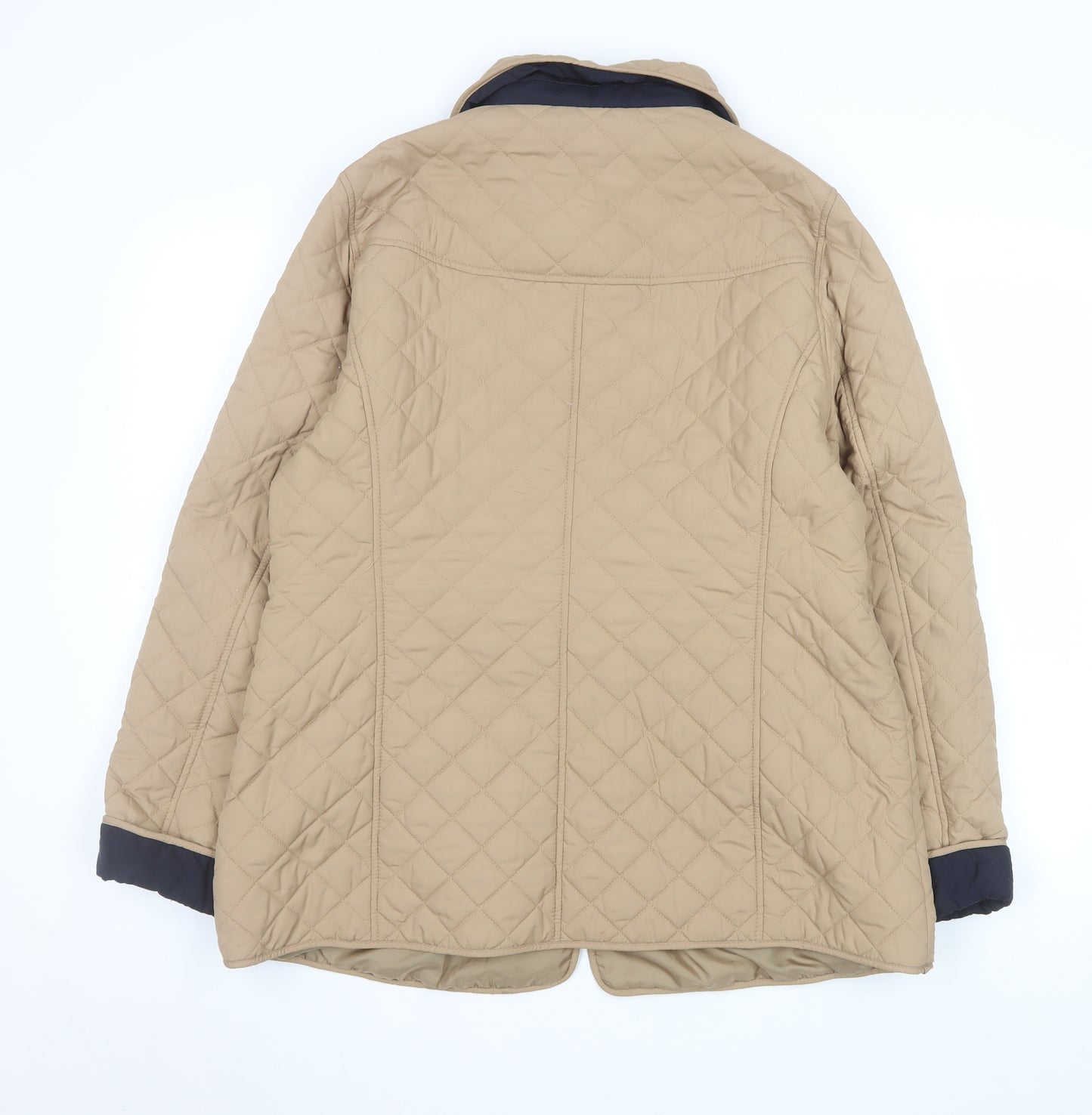 Marks and Spencer Women Beige Quilted Mid-Length Jacket Size 16