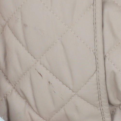 Marks and Spencer Women Beige Quilted Mid-Length Jacket Size 16