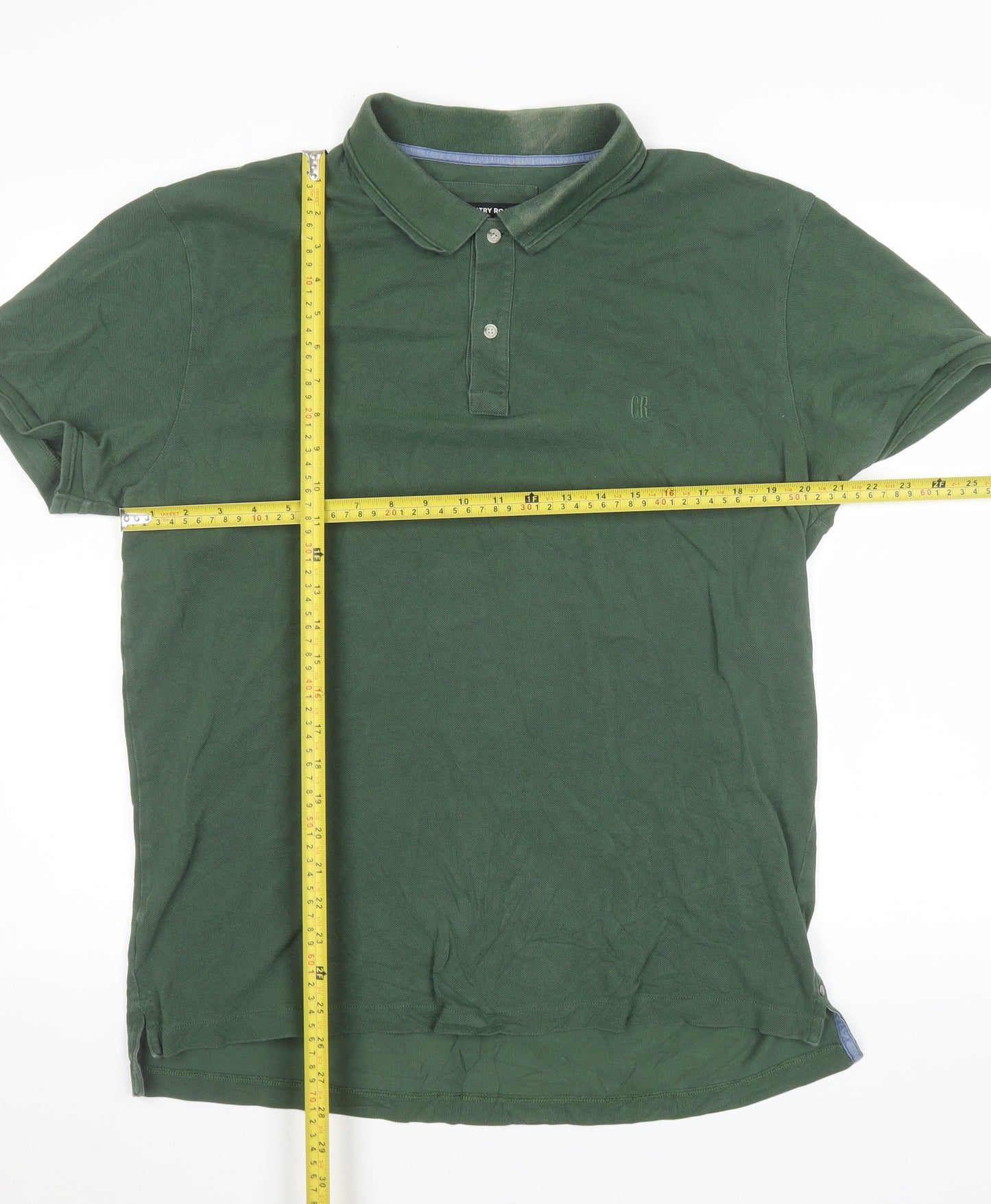 Country Road Men's Green Short Sleeve Polo Shirt XL Cotton