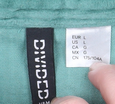 H&M Divided Women’s Green Corduroy Button-Up Jacket Size 14