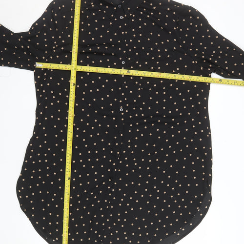 Peacocks Women's Black Polka Dot Button-Up Blouse Size 18