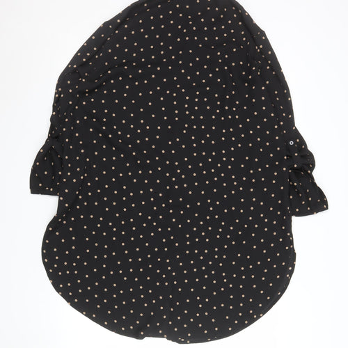 Peacocks Women's Black Polka Dot Button-Up Blouse Size 18