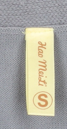 Haomeili Womens Grey V-Neck Button Cardigan Size S