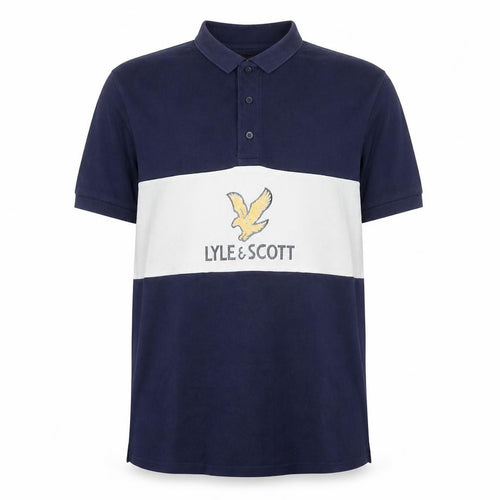 Lyle & Scott Men's Navy Blue Short Sleeve Cotton Polo XXL