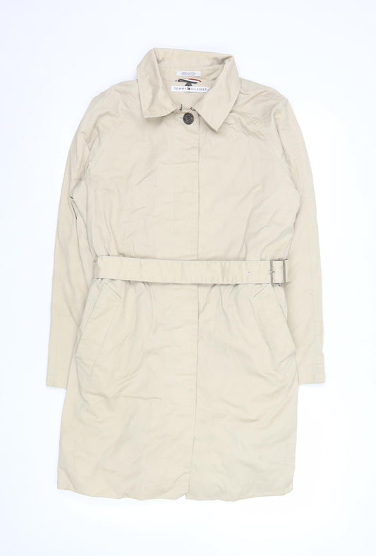 Tommy Hilfiger Women’s Beige Belted Trench Coat S Classic Style