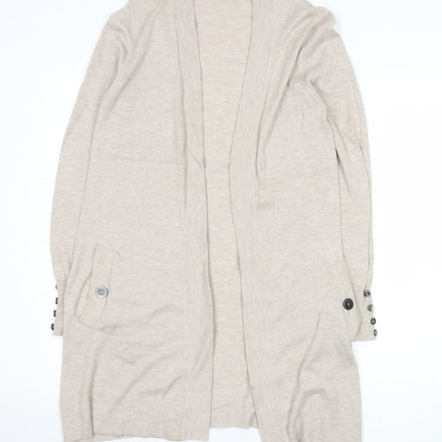 Wallis Women’s Beige Longline Knit Open Cardigan Small