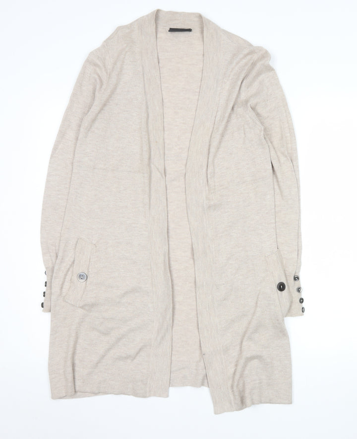 Wallis Women’s Beige Longline Knit Open Cardigan Small