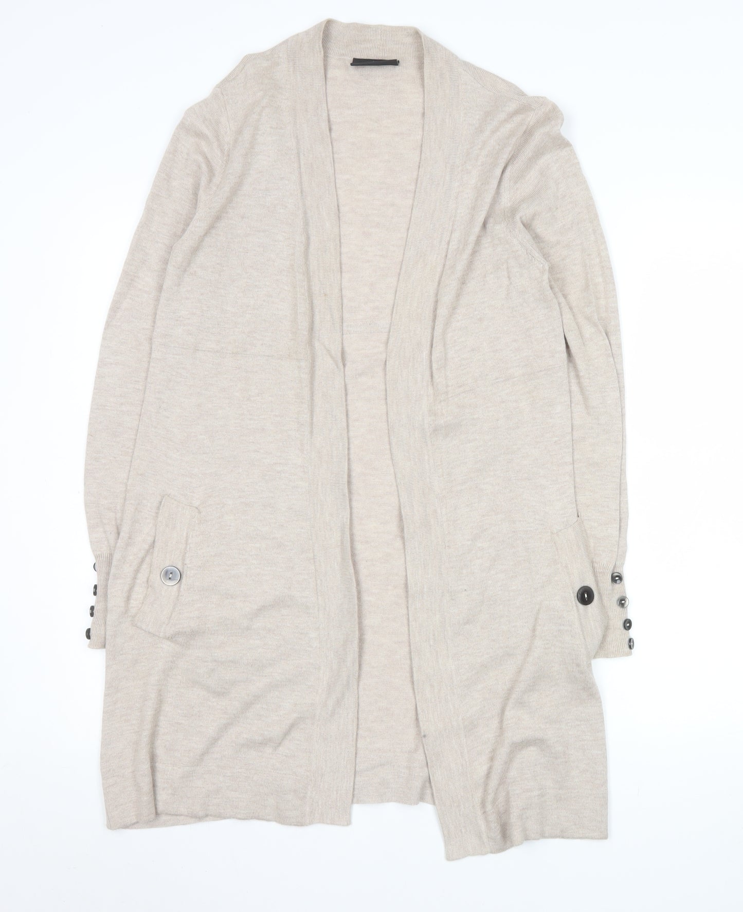 Wallis Women’s Beige Longline Knit Open Cardigan Small