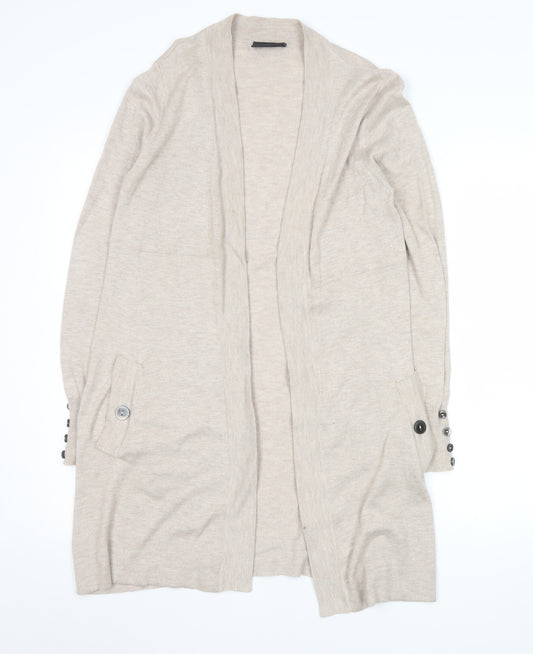 Wallis Women’s Beige Longline Knit Open Cardigan Small