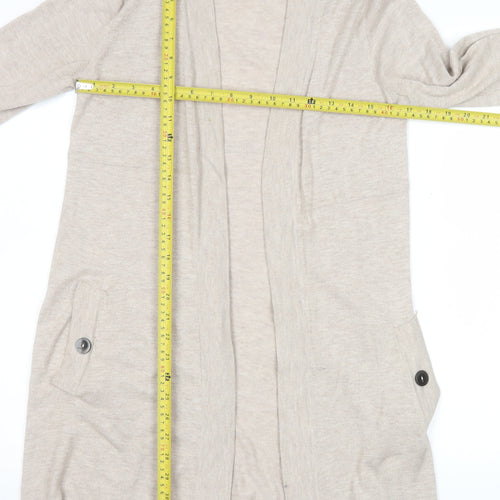Wallis Women’s Beige Longline Knit Open Cardigan Small