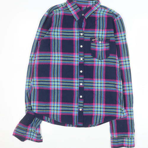 Hollister Men's Multicoloured Plaid Button-Up Long Sleeve Shirt M