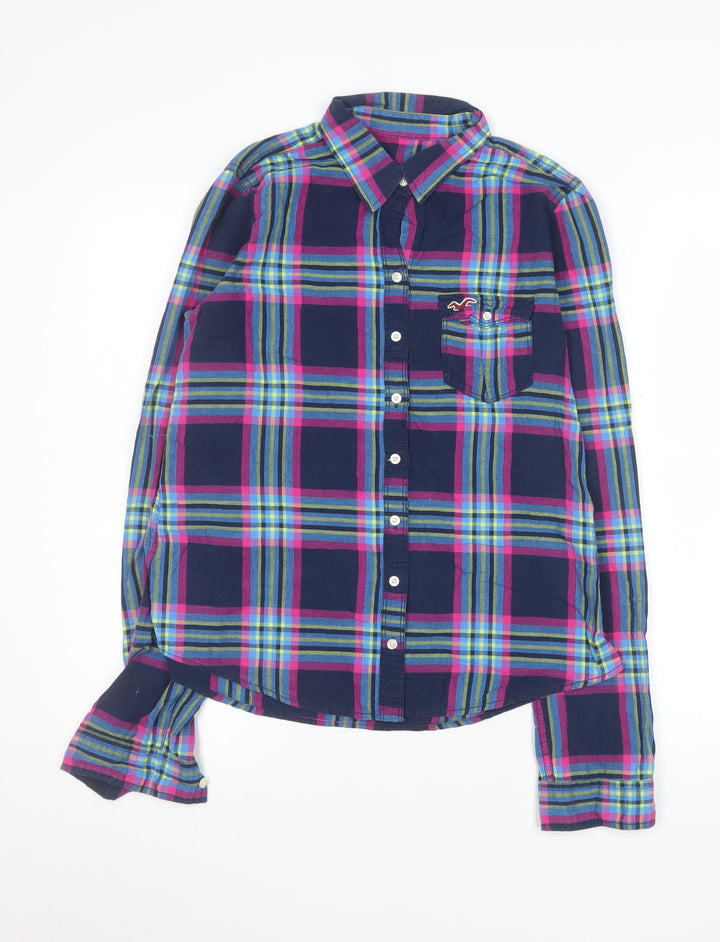 Hollister Men's Multicoloured Plaid Button-Up Long Sleeve Shirt M