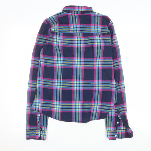 Hollister Men's Multicoloured Plaid Button-Up Long Sleeve Shirt M