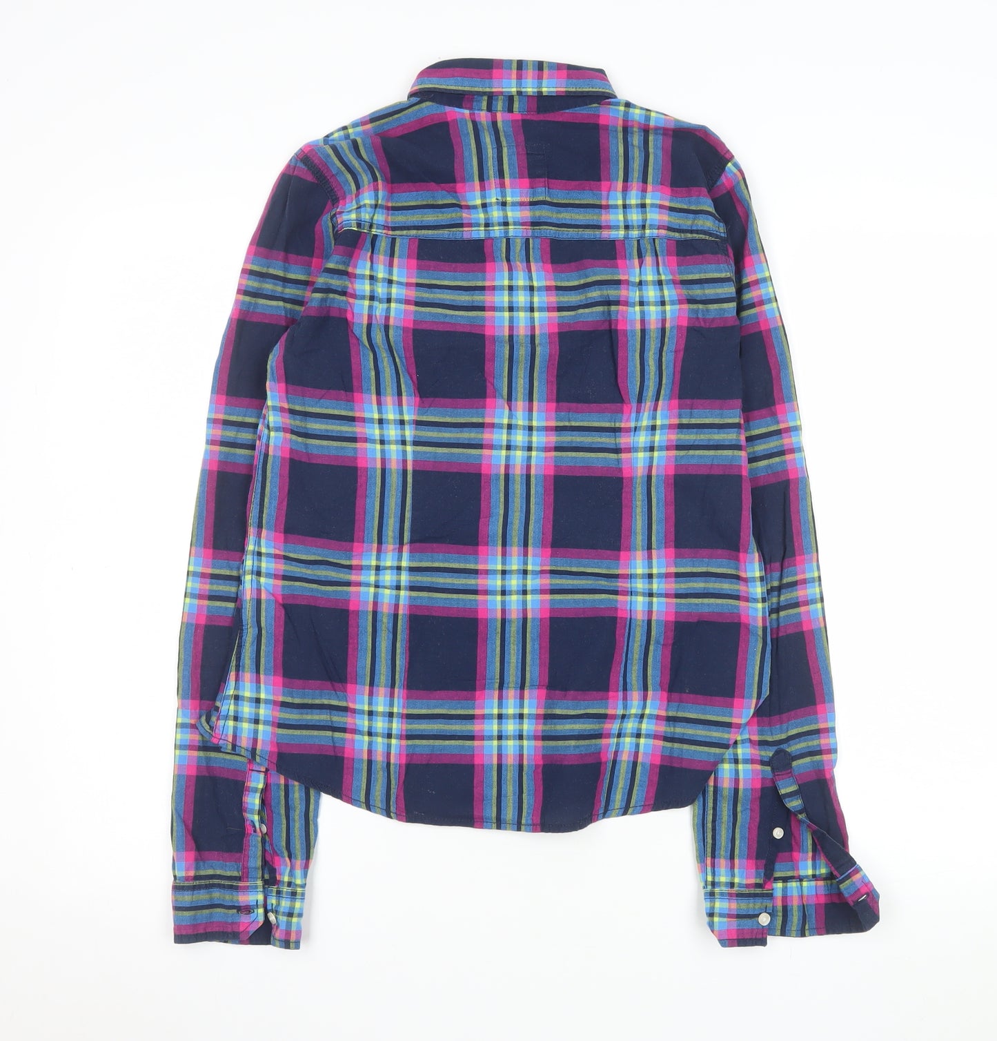 Hollister Men's Multicoloured Plaid Button-Up Long Sleeve Shirt M