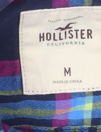 Hollister Men's Multicoloured Plaid Button-Up Long Sleeve Shirt M