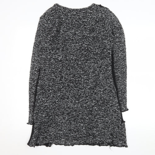 Roman Women’s Black Knit Ruffle Sweater Dress Size 10