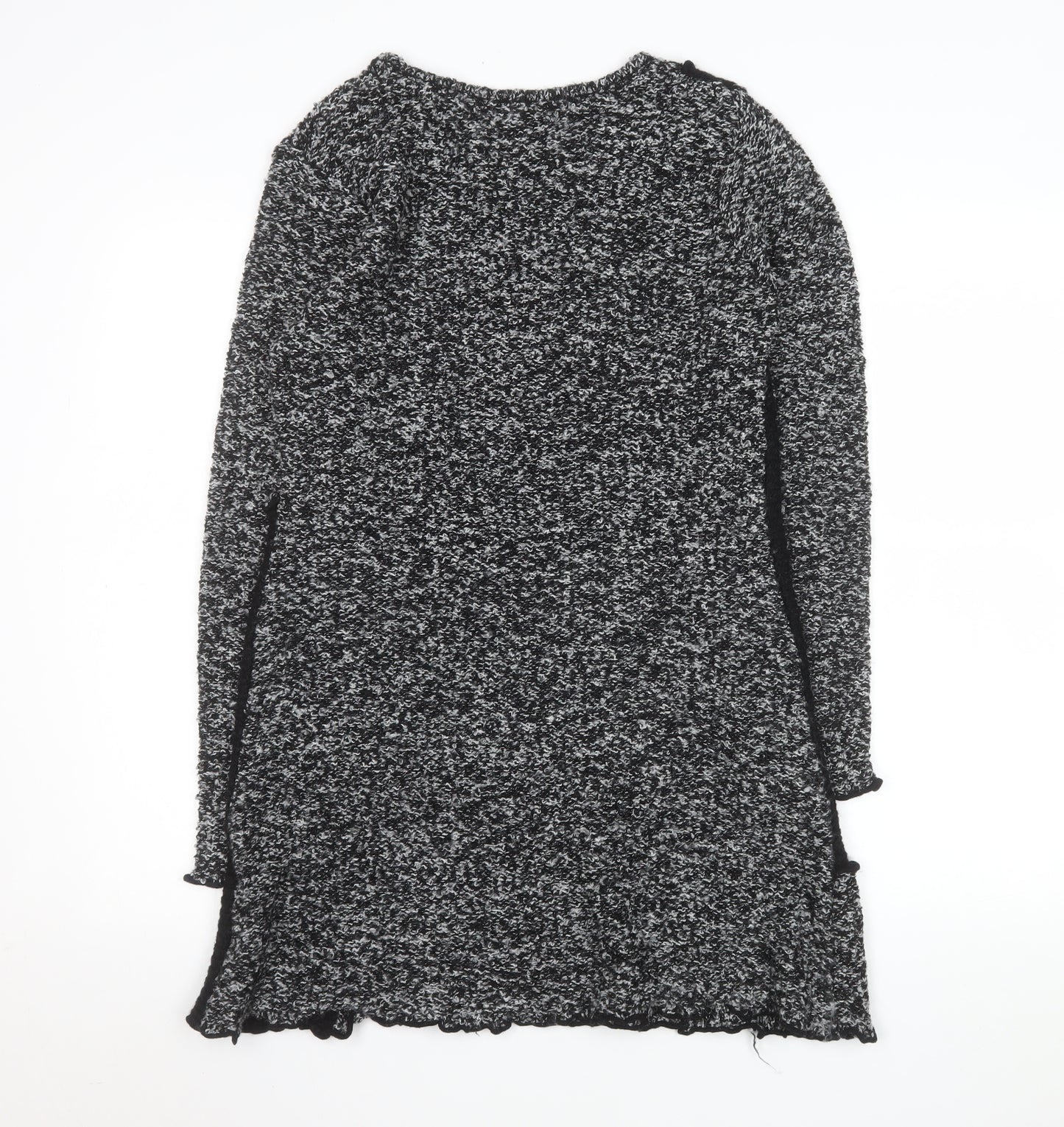 Roman Women’s Black Knit Ruffle Sweater Dress Size 10