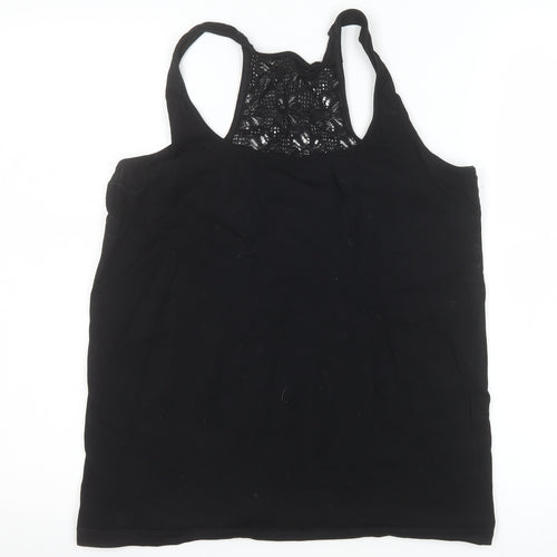 Love to Lounge Women’s Black Lace Racerback Tank Top L
