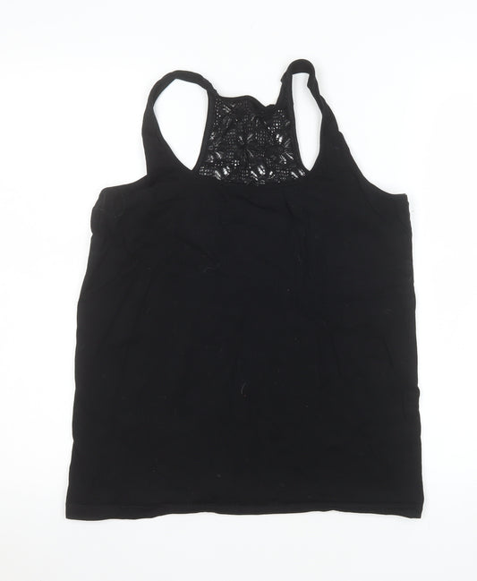 Love to Lounge Women’s Black Lace Racerback Tank Top L