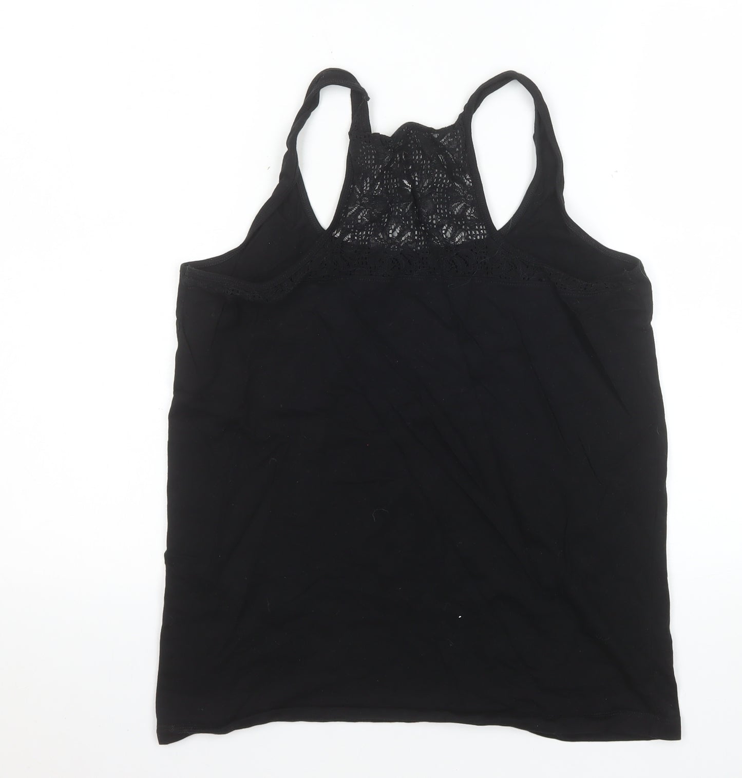 Love to Lounge Women’s Black Lace Racerback Tank Top L