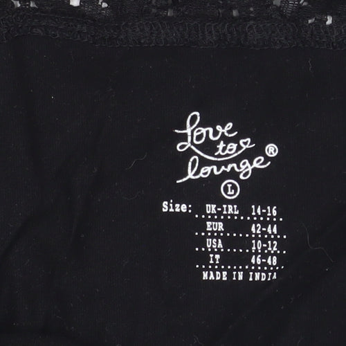 Love to Lounge Women’s Black Lace Racerback Tank Top L