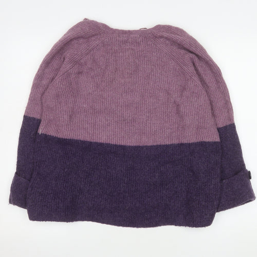Next Womens Purple V-Neck Knit Pullover Jumper Medium