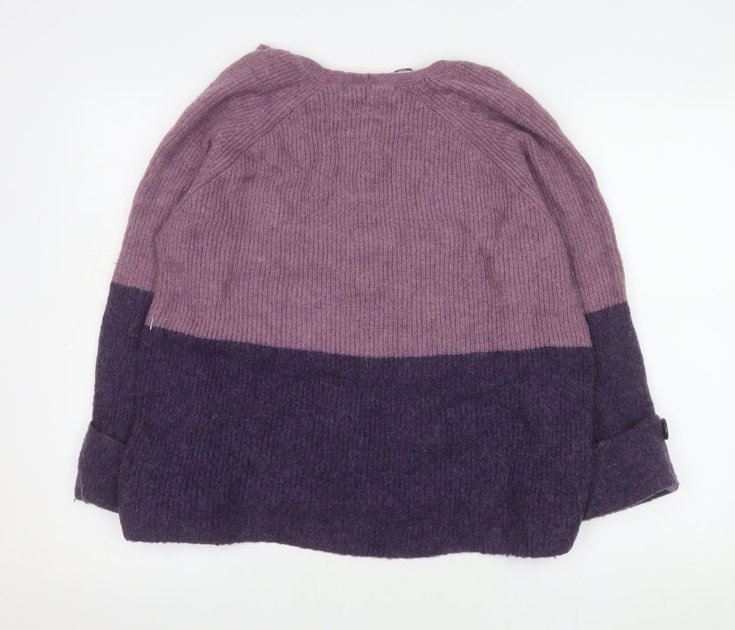 Next Womens Purple V-Neck Knit Pullover Jumper Medium