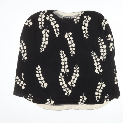 Marks and Spencer Women Black Floral Long Sleeve Tunic Top Size 16
