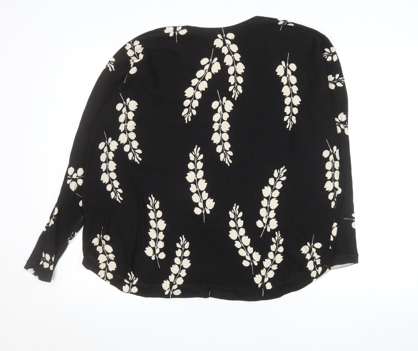 Marks and Spencer Women Black Floral Long Sleeve Tunic Top Size 16