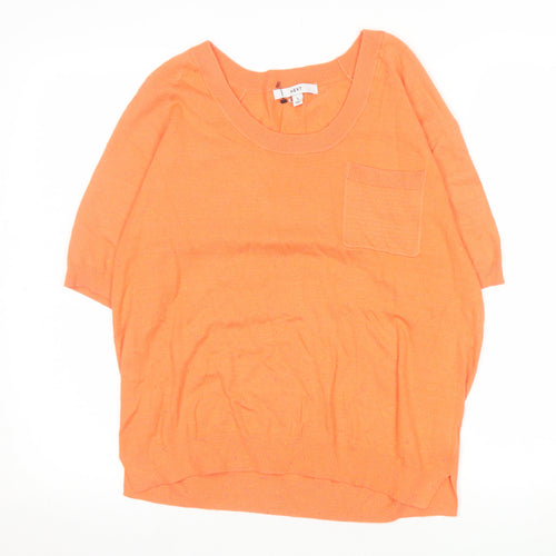 NEXT Women’s Orange Basic Knit T-Shirt Size S Short Sleeve