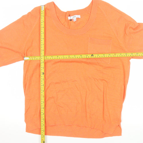 NEXT Women’s Orange Basic Knit T-Shirt Size S Short Sleeve
