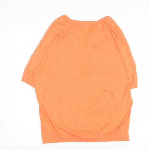 NEXT Women’s Orange Basic Knit T-Shirt Size S Short Sleeve