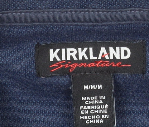 Kirkland Signature Men's Blue 1/4 Zip Pullover Sweatshirt Size M