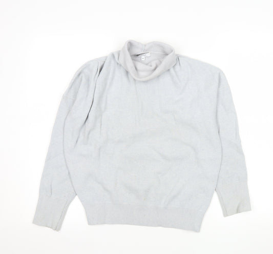 Reiss Womens Grey Roll Neck Knit Pullover Jumper XS