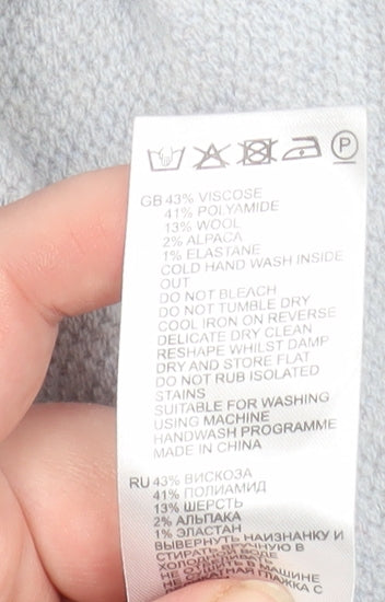 Reiss Womens Grey Roll Neck Knit Pullover Jumper XS