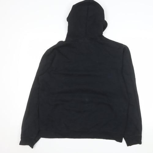 Port & Company Men's Black Pullover Hoodie M Graphic Print Fleece