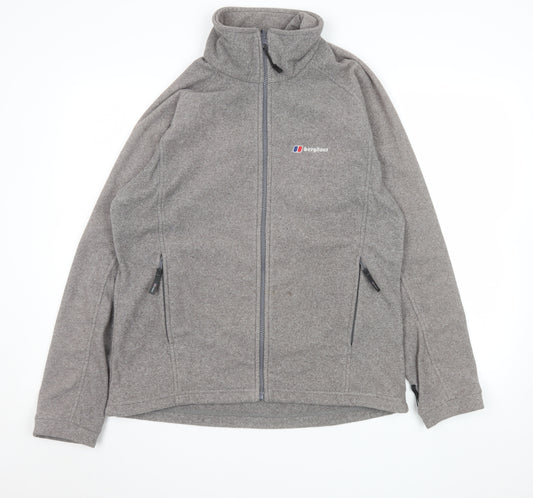 Berghaus Mens Grey Full Zip Fleece Sweatshirt Size M Outdoor Jacket