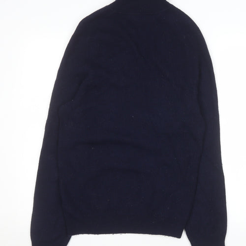 Reiss Womens Navy Merino Wool Roll Neck Jumper Size M