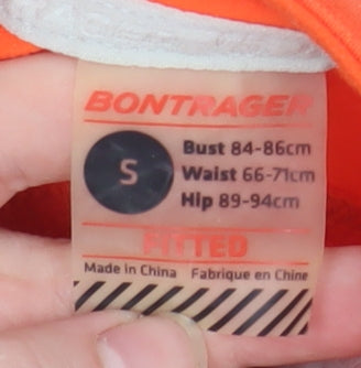 Bontrager Women's Orange Thermal Cycling Jacket S Full Zip Reflective