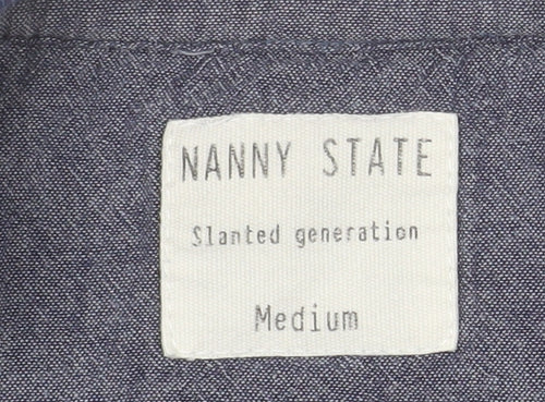 Nanny State Men's Blue Fair Isle Pocket Crew Neck Sweatshirt Medium